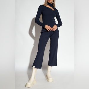 Cult Gaia Kristin Knit Top XS Navy